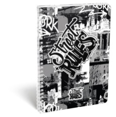 �pir�lov� zo�it, A4, �tvor�ekov�, 70 listov, LIZZYSULI, "Street Rules"