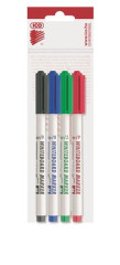 Popisova� na tabule a flipchartov� tabule, 1-1,5 mm, ku�elov�, ICO "Slim M", 4 r�zne farby