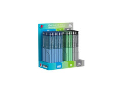 Grafitov ceruzka, displej, HB, B, 2B, trojhrann, ICO "Jeko", tmav pastelov farby