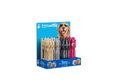 Gukov pero, displej, 0,8 mm, stlac mechanizmus, telo pera: psk, ICO "Dog", modr