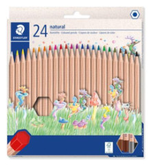 Farebn� ceruzky, sada, �es�hrann�, STAEDTLER "Noris� natural 143N", 24 farieb