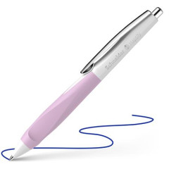 Gu���kov� pero, 0,5 mm, stl��ac� mechanizmus, biele-ru�ov� telo, SCHNEIDER "Haptify", modr�