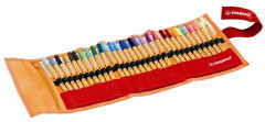 Liner, sada, 0,4 mm, rolovacie puzdro, ne�nov� farby, STABILO "Point 88", 30 r�znych farieb