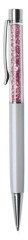 Gu���kov� pero, kr�movo biele, s ru�ov�m SWAROVSKI� kry�t�lom v hornej �asti, 14 cm, ART CRYSTELLA�