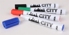 Popisova na tabule, sada, 1-3 mm, kueov hrot, VICTORIA VISUAL "City", 4 rzne farby