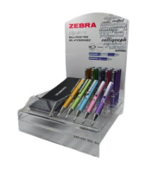 Gukov pero, displej, 0,24, teleskopick, ZEBRA "SL-F1", modr, svetl farby