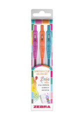 Sada glovch pier, 0,33 mm, s tlaidlom, ZEBRA Sarasa Clip Boho Vibes, 3 rzne farby