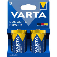 Batria, typ D (goli), 2 ks, bez plastov, VARTA "Longlife Power"