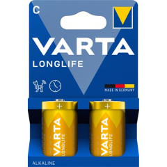 Batria, typ C (baby), 2 ks, bez plastov, VARTA "Longlife"