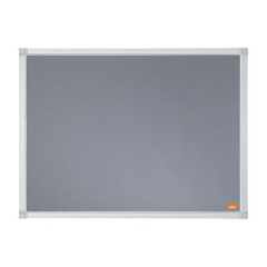 Odkazov� tabu�a, hlin�kov� r�m, 60x45 cm, NOBO "Essentials", siv�