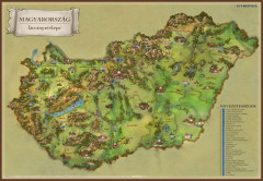 Podloka na stl, obojstrann, STIEFEL "Vizulna mapa Maarska / Balatonu a okolia" - vrobok v MJ